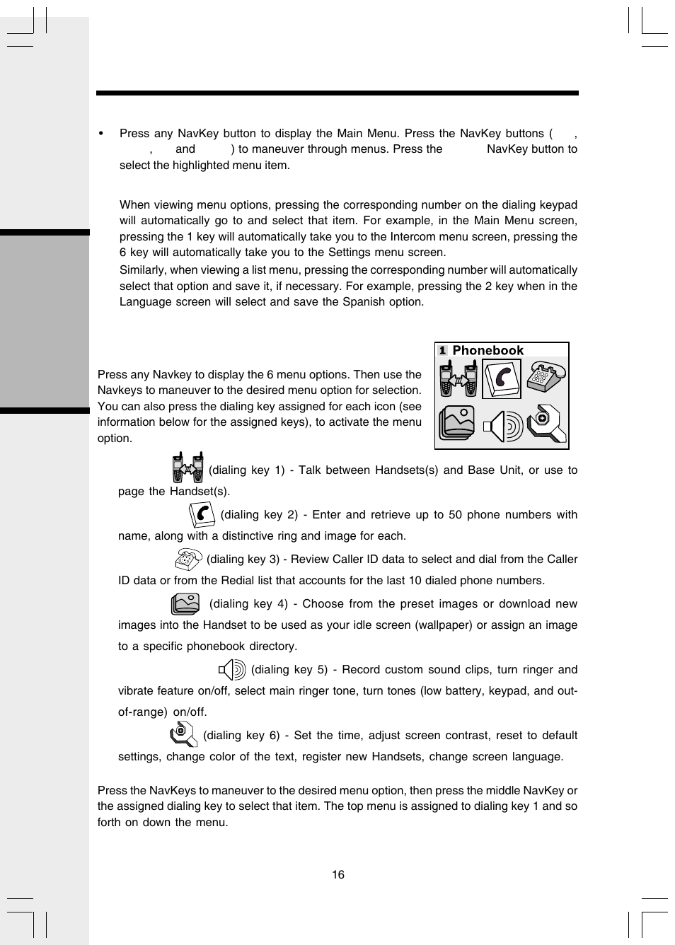 Handset menu, Basic operation | VTech i 5803 User Manual | Page 16 / 56