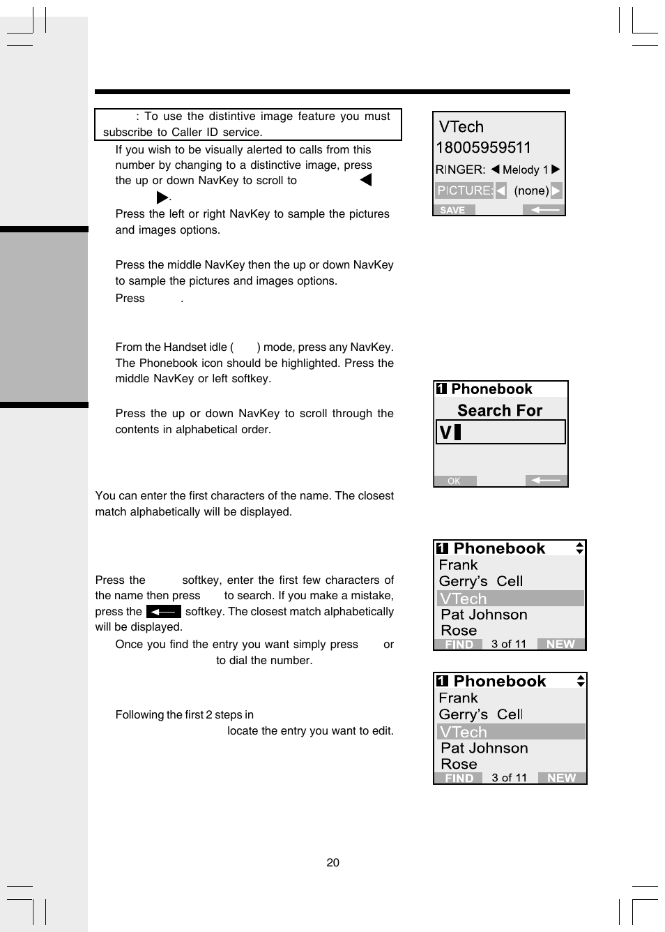 Handset menu, Basic operation | VTech i 5803 User Manual | Page 20 / 56