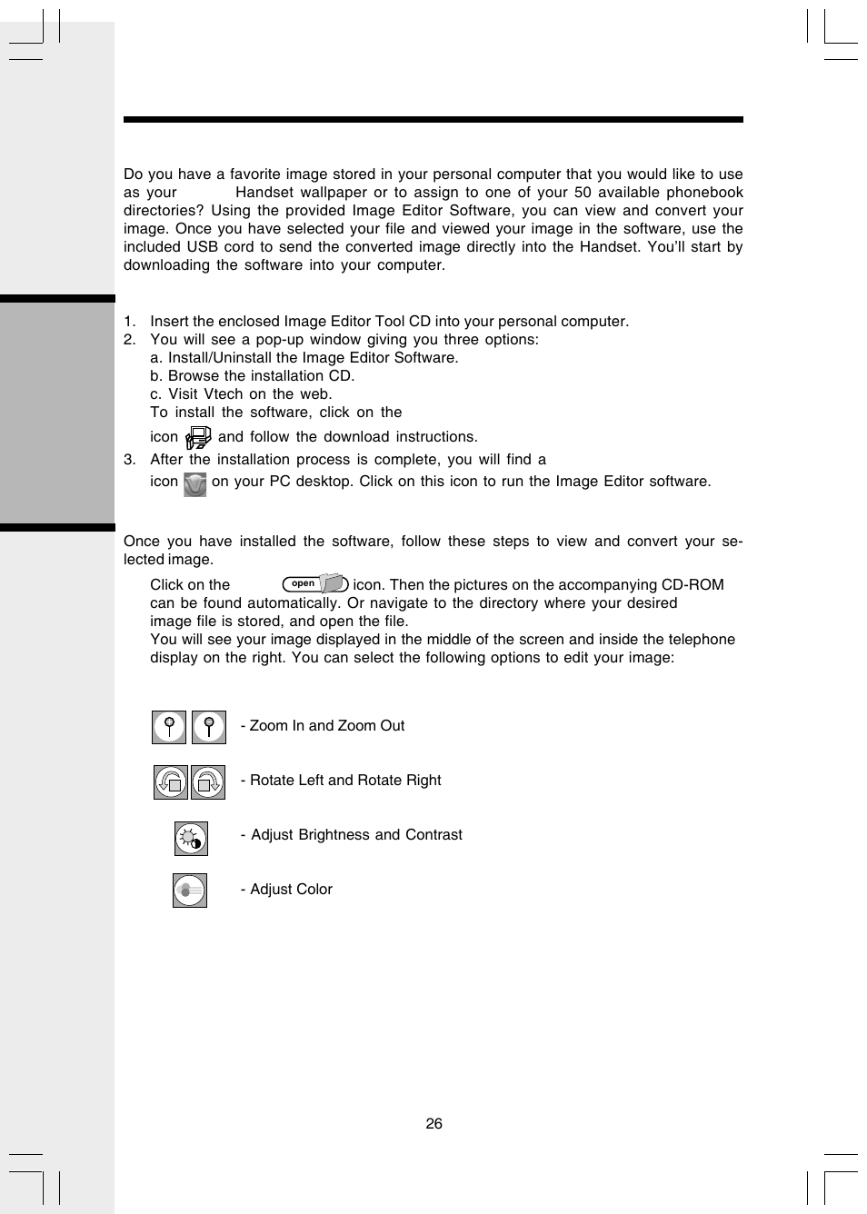 Picture download, Basic operation | VTech i 5803 User Manual | Page 26 / 56