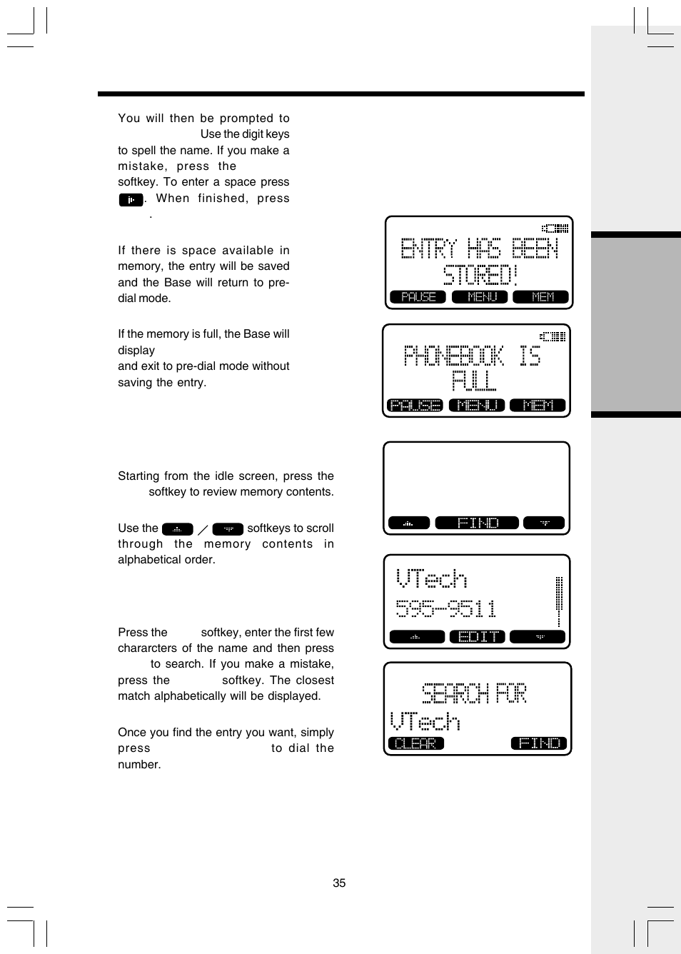 Base menu soft functions, Basic operation | VTech i 5803 User Manual | Page 35 / 56