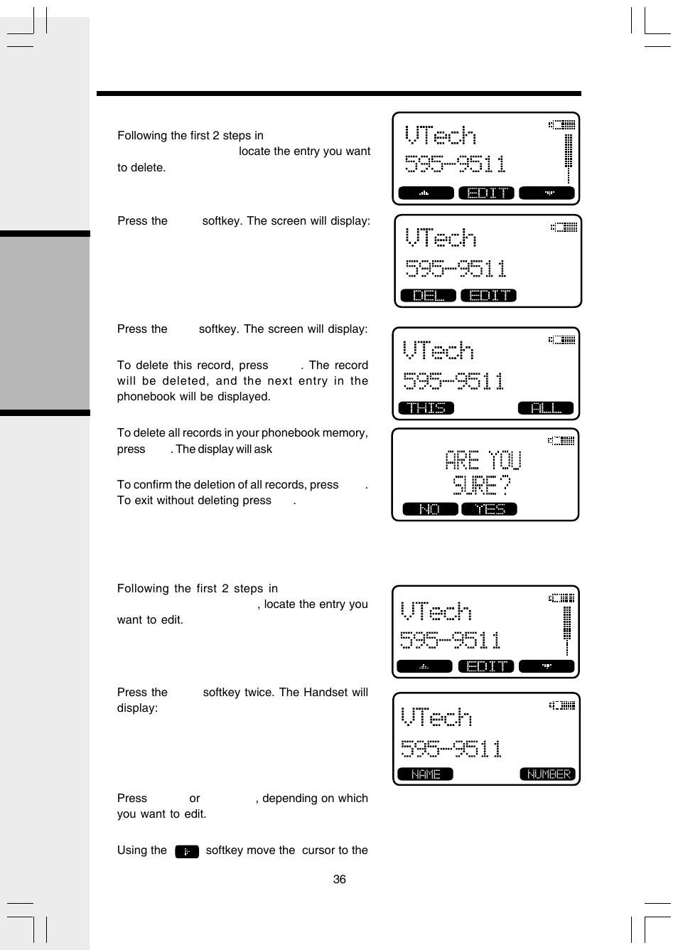 Base menu soft functions, Basic operation | VTech i 5803 User Manual | Page 36 / 56