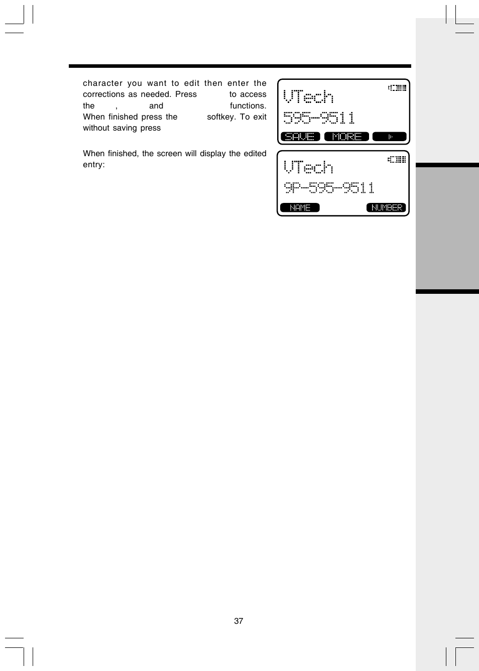 Base menu soft functions, Basic operation | VTech i 5803 User Manual | Page 37 / 56