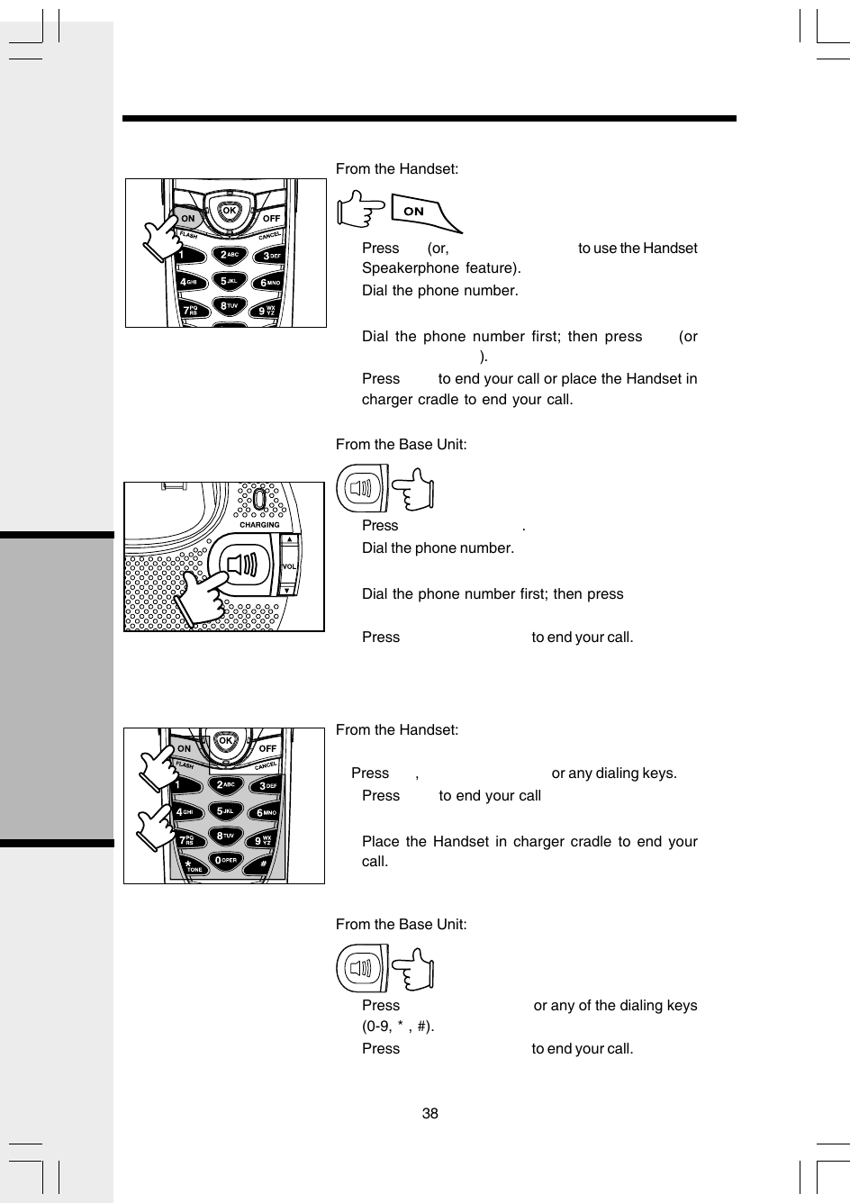 Handset and base operation, Advanced operations | VTech i 5803 User Manual | Page 38 / 56