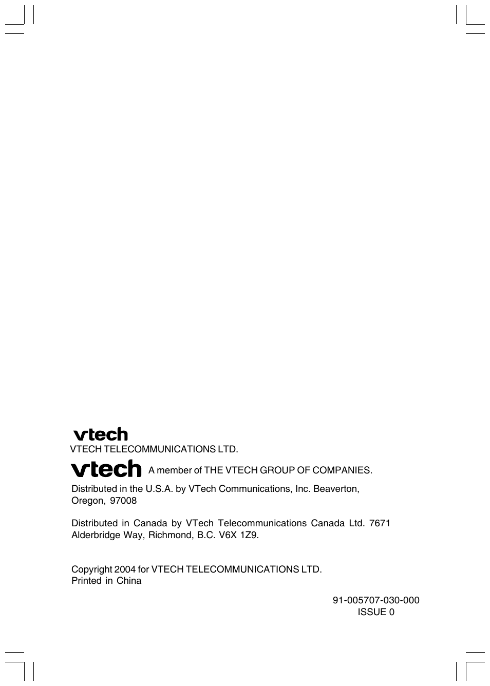 VTech i 5803 User Manual | Page 56 / 56