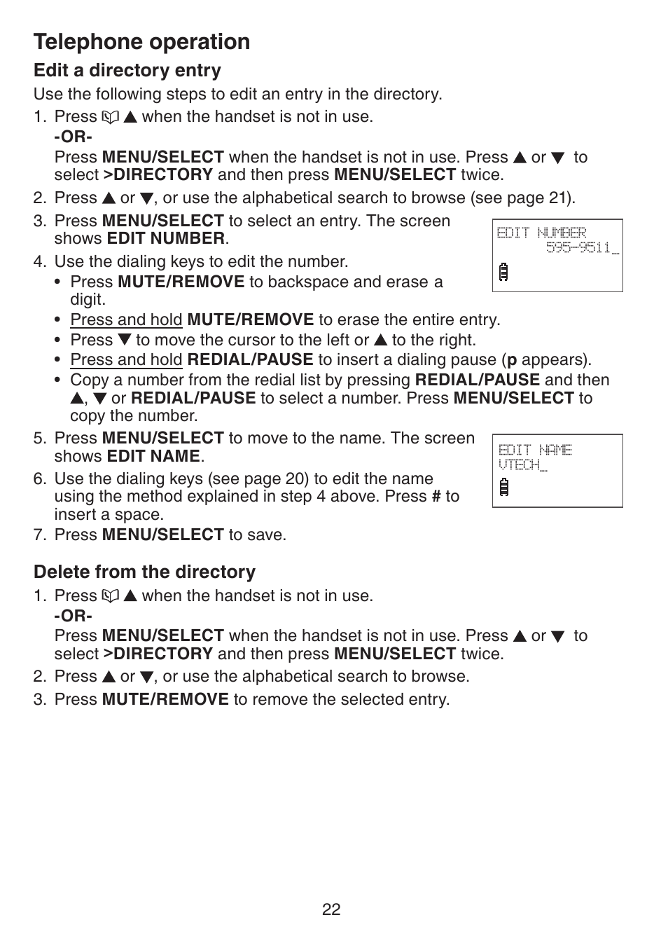 Telephone operation | VTech CS6228-3 User Manual | Page 26 / 62