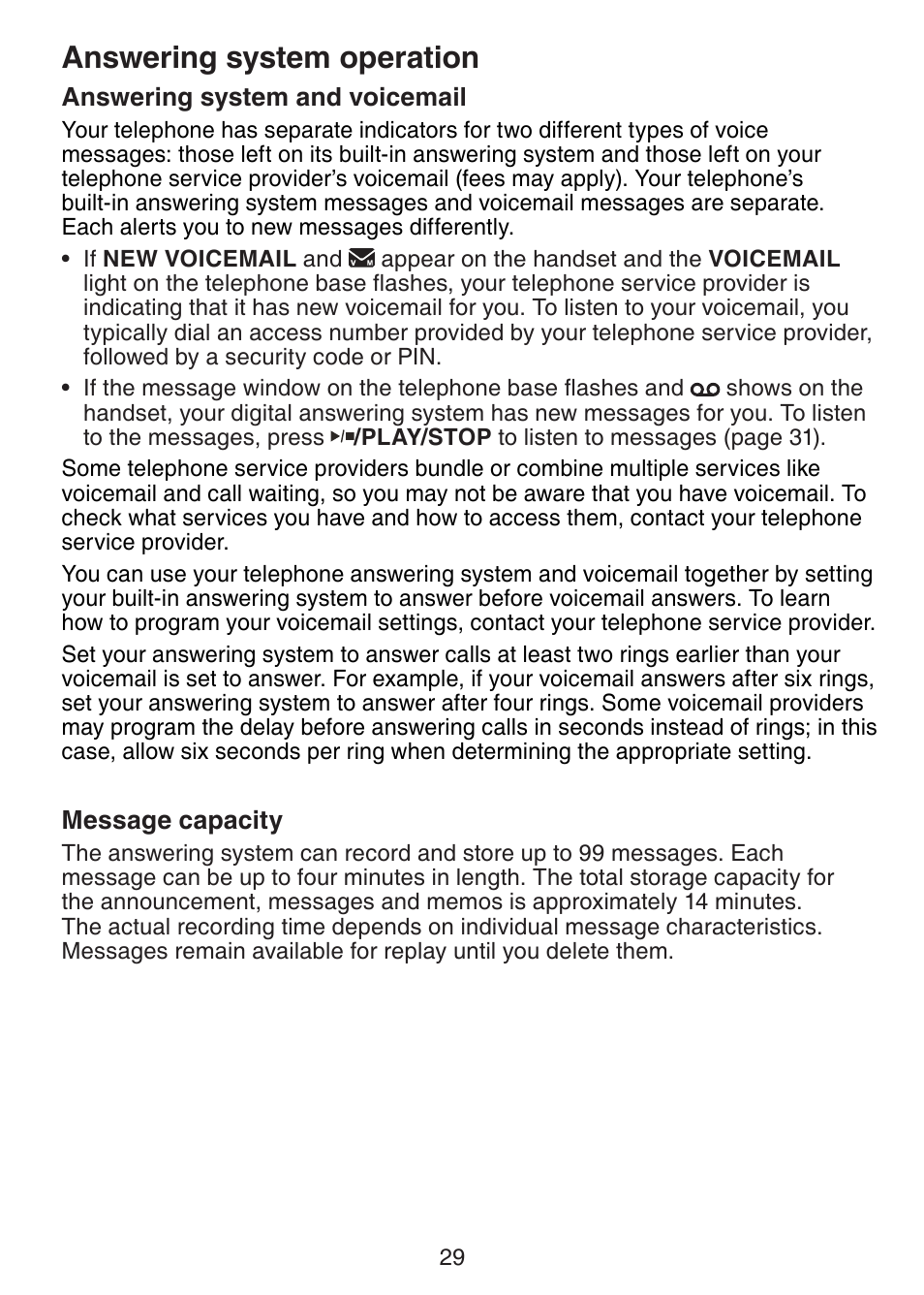 Answering system operation | VTech CS6228-3 User Manual | Page 33 / 62