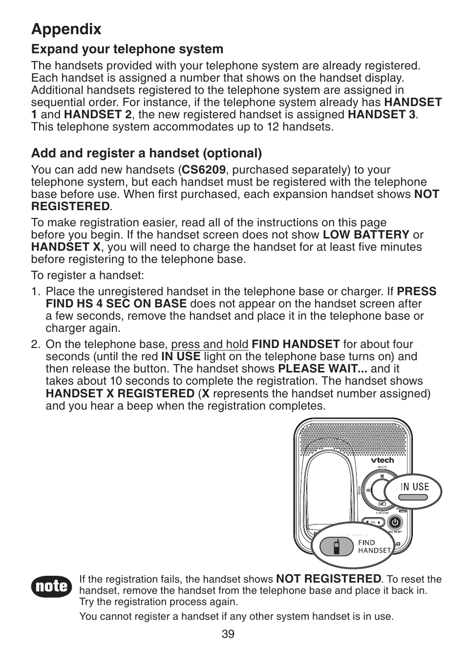 Appendix | VTech CS6228-3 User Manual | Page 43 / 62