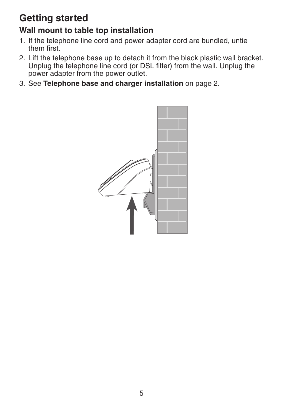 Getting started | VTech CS6228-3 User Manual | Page 9 / 62