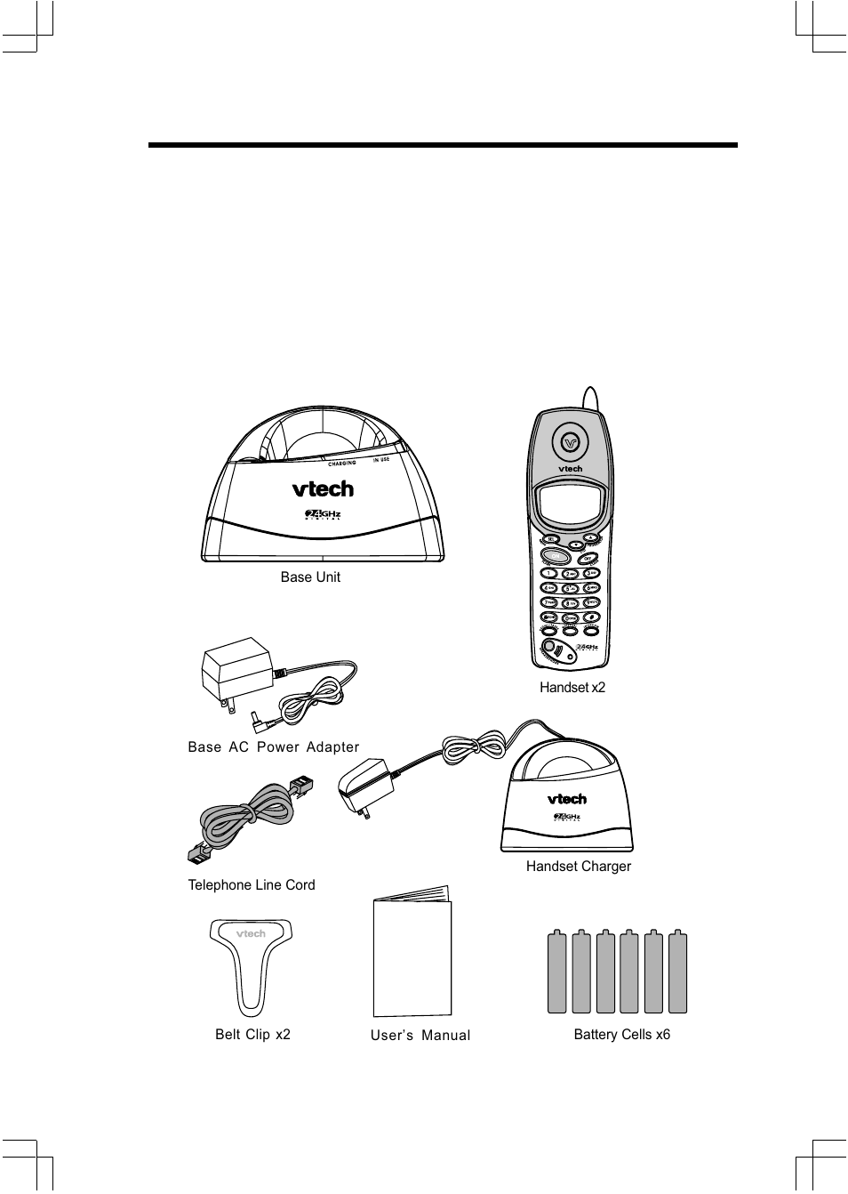 Parts check list | VTech 2625 User Manual | Page 4 / 37