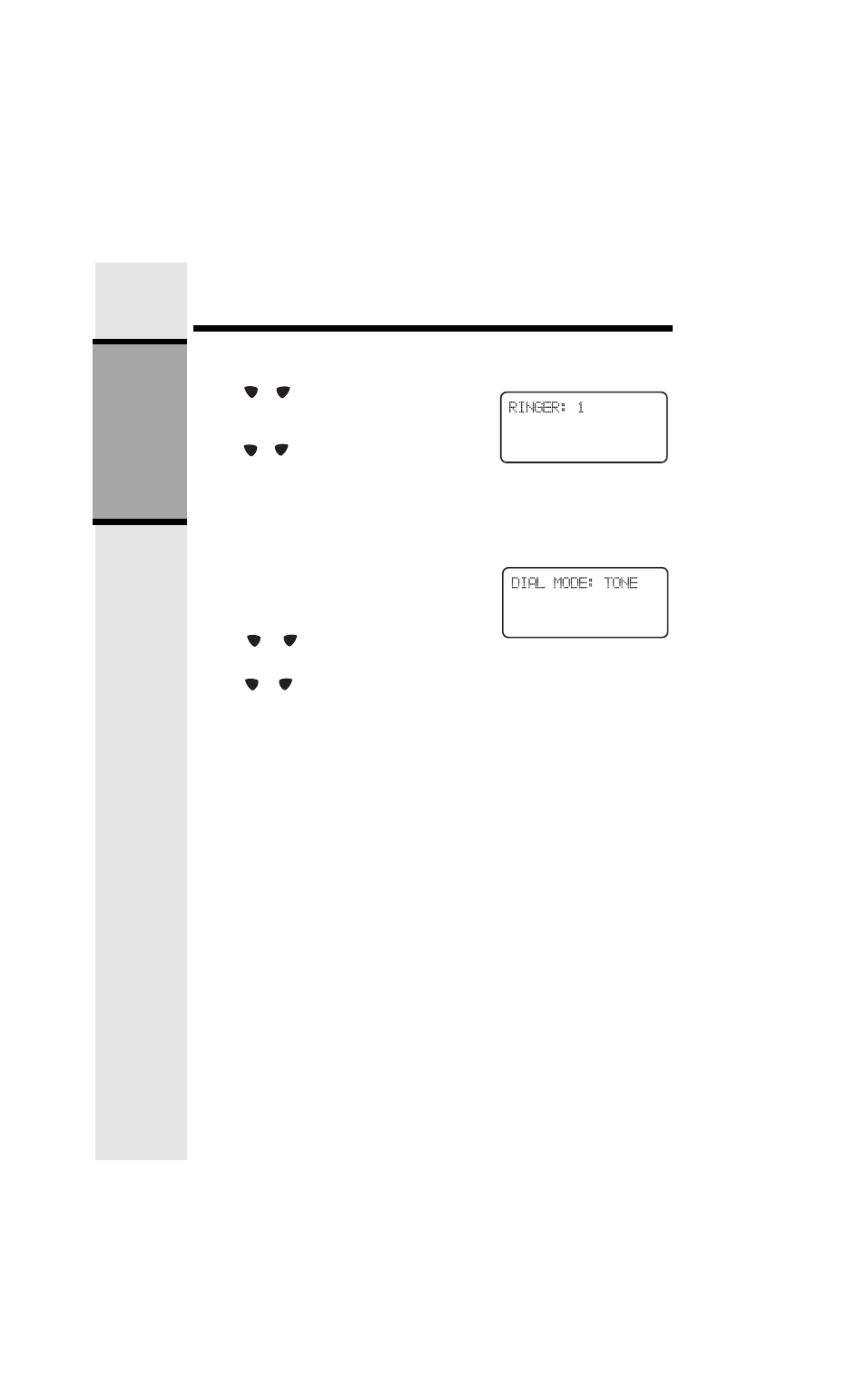 Ringer selection, Tone/pulse selection, Setting up your vt9127 | Getting st arted | VTech VT9127 User Manual | Page 8 / 30