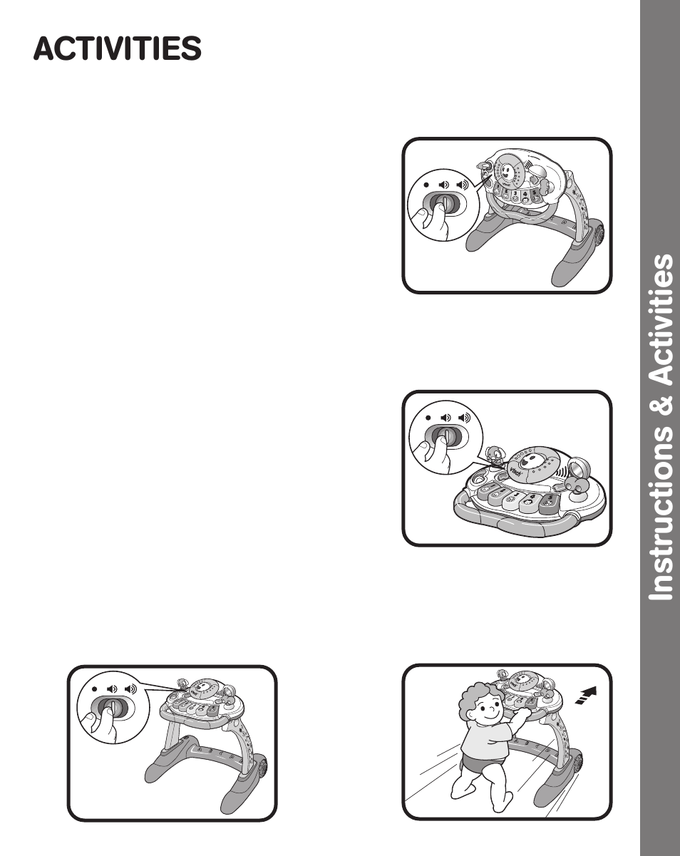 Instructions & activities, Activities | VTech sit-to-stand User Manual | Page 9 / 12