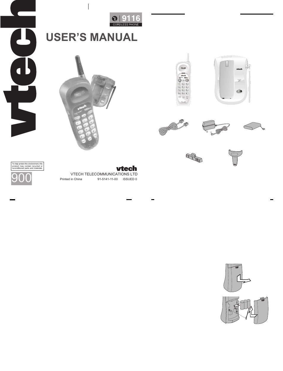 VTech 9116 User Manual | 4 pages