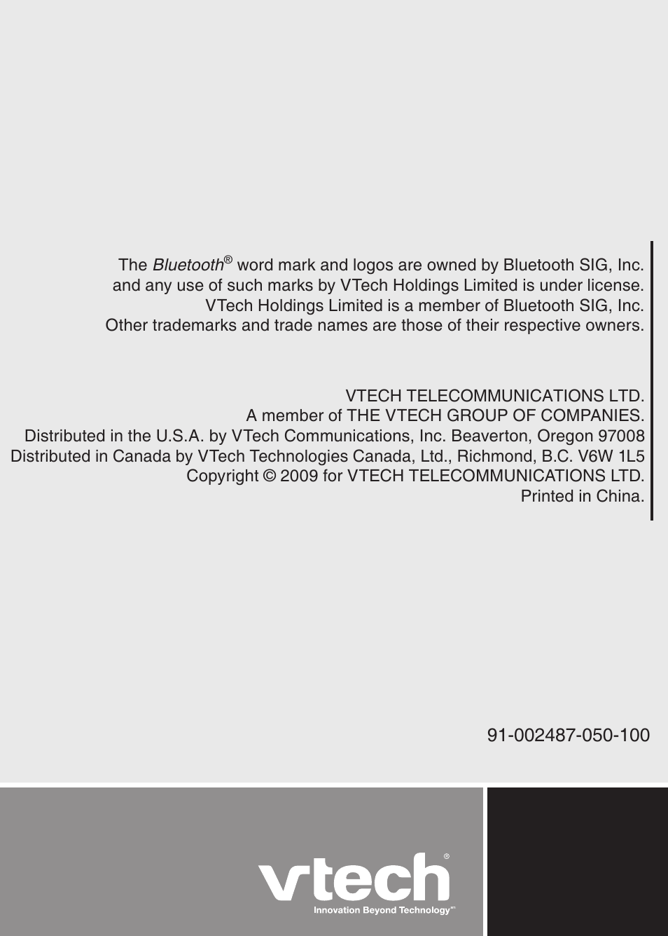 VTech LS6245 User Manual | Page 104 / 104