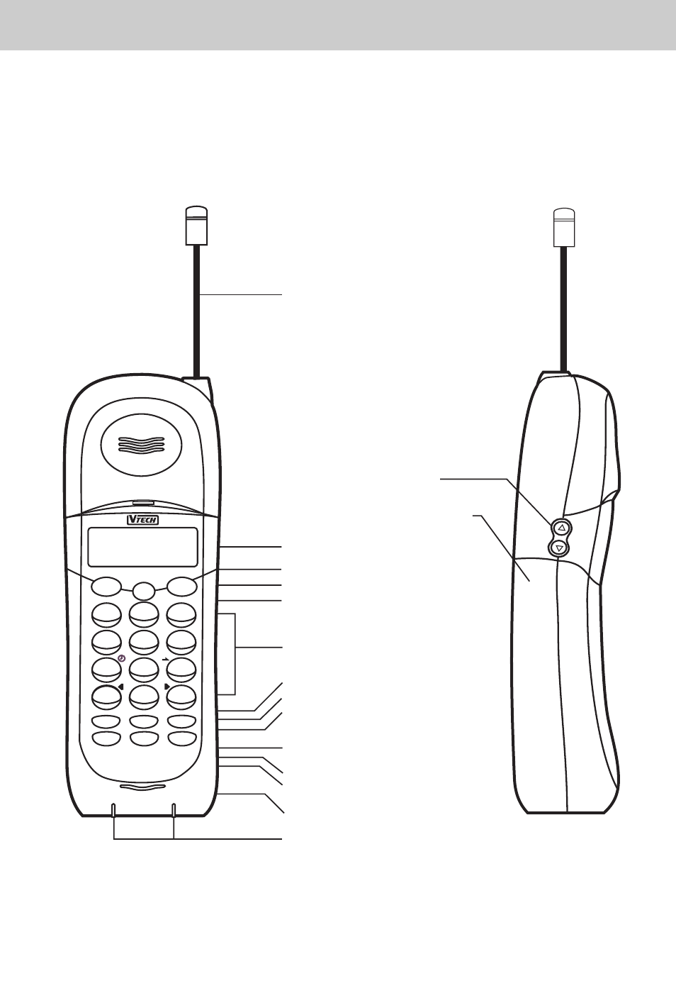 The handset layout | VTech 1930c User Manual | Page 20 / 44