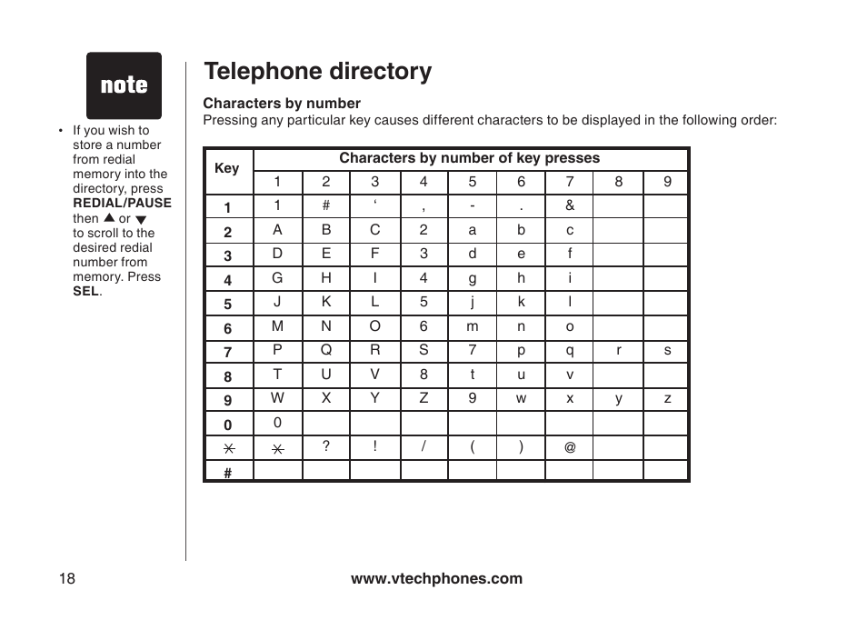Telephone directory | VTech i6775 User Manual | Page 19 / 58