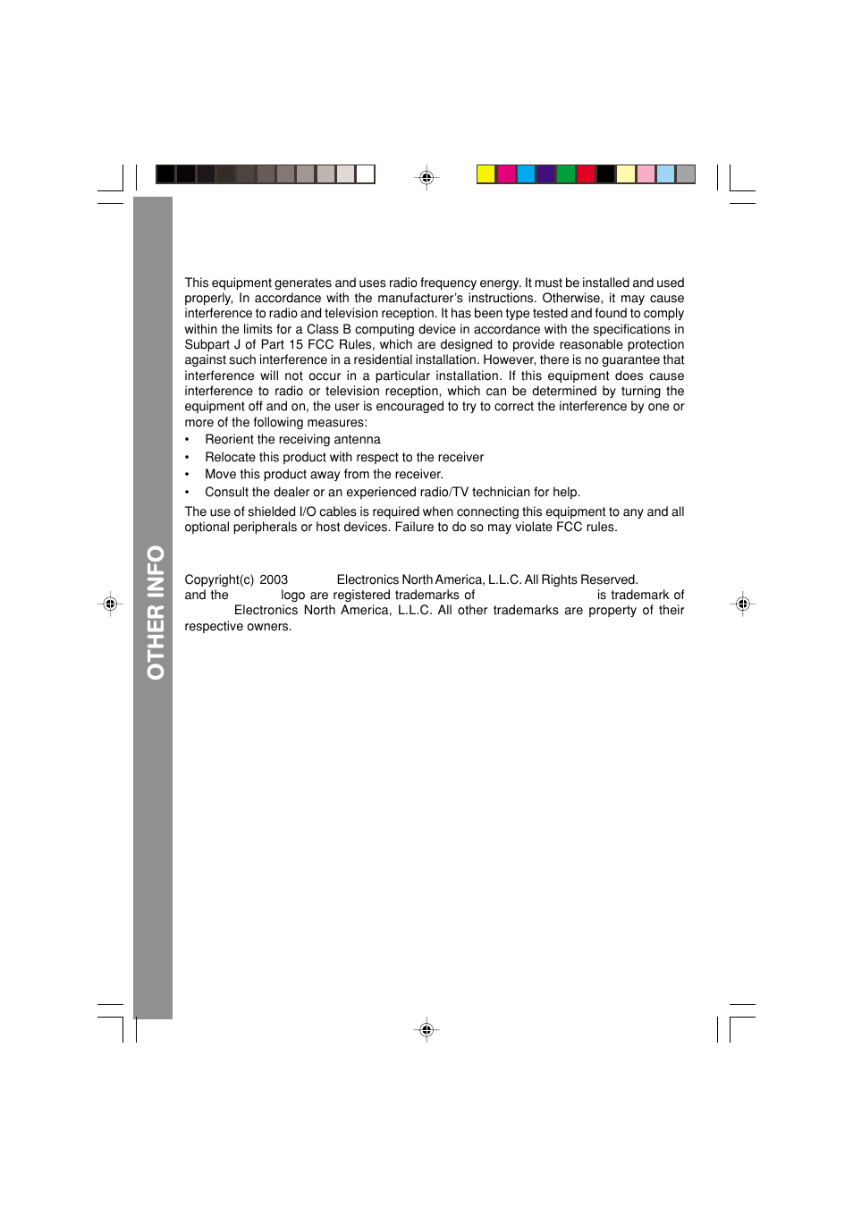 Oth e r in fo, Fcc notice, Copyright notices | VTech DESKPRO 91-XXXXX-00X User Manual | Page 22 / 22