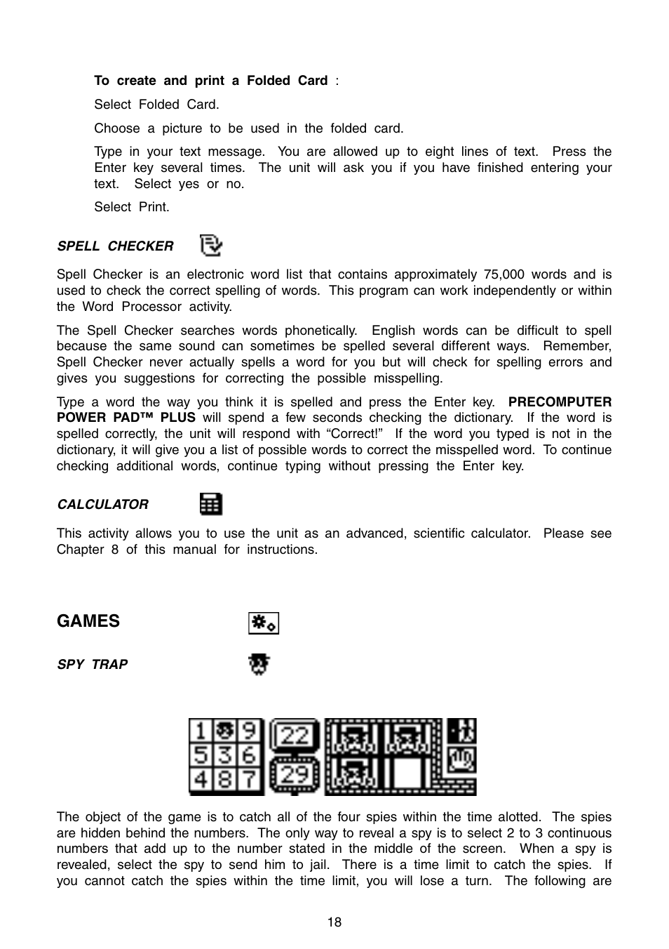 Games | VTech Precomputer Power Pad Plus User Manual | Page 22 / 88