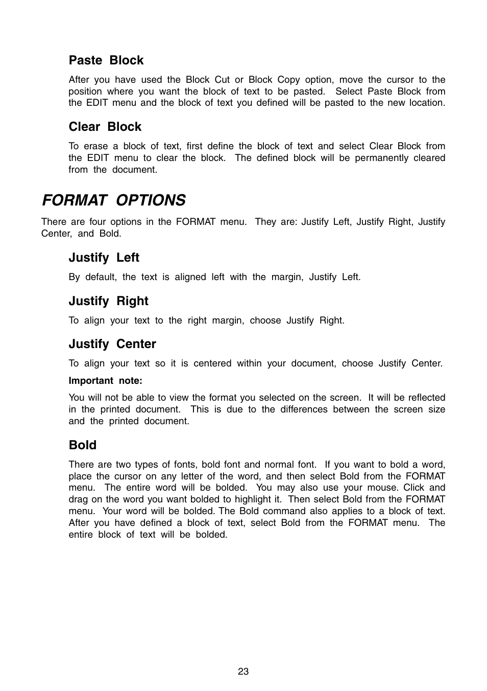 Format options | VTech Precomputer Power Pad Plus User Manual | Page 27 / 88