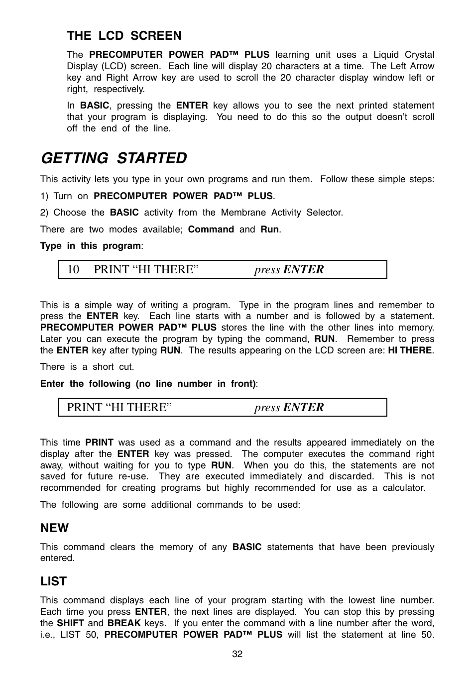 Getting started | VTech Precomputer Power Pad Plus User Manual | Page 36 / 88
