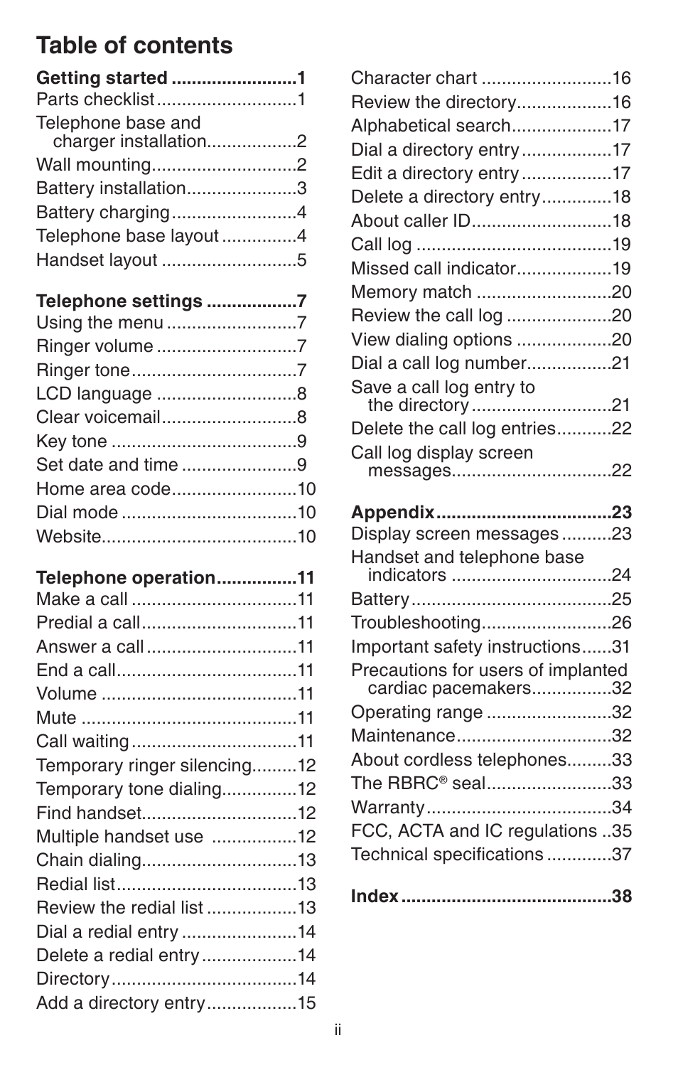 VTech CS6114-2 User Manual | Page 3 / 43