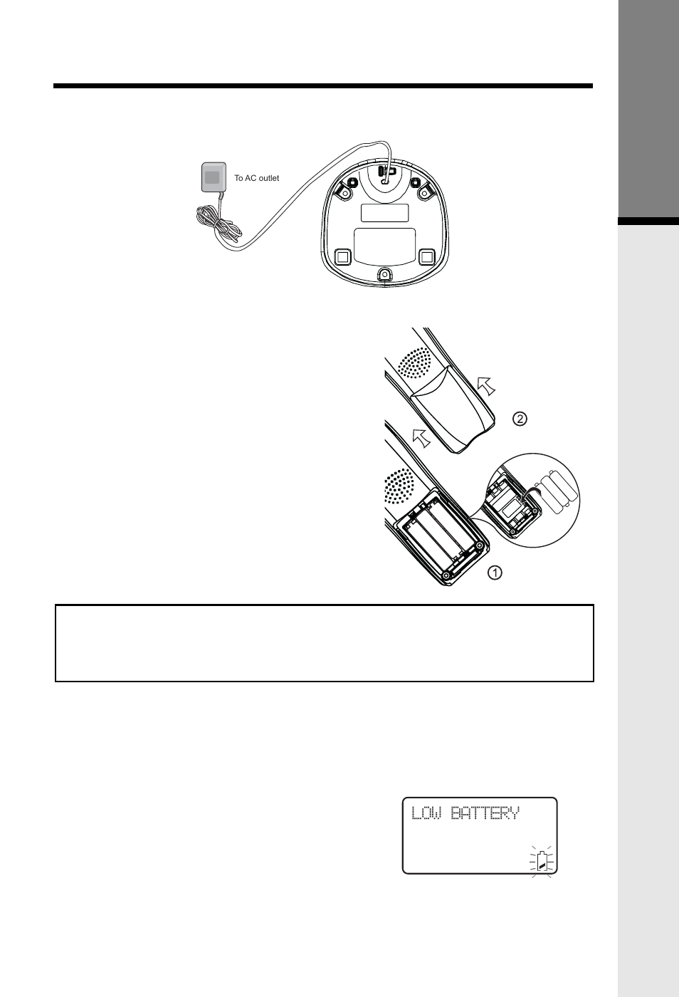 Connecting power to base unit/handset charger 6, Charging of the handset battery cells 7, Setup getting s tarted | VTech VT2625 User Manual | Page 6 / 29