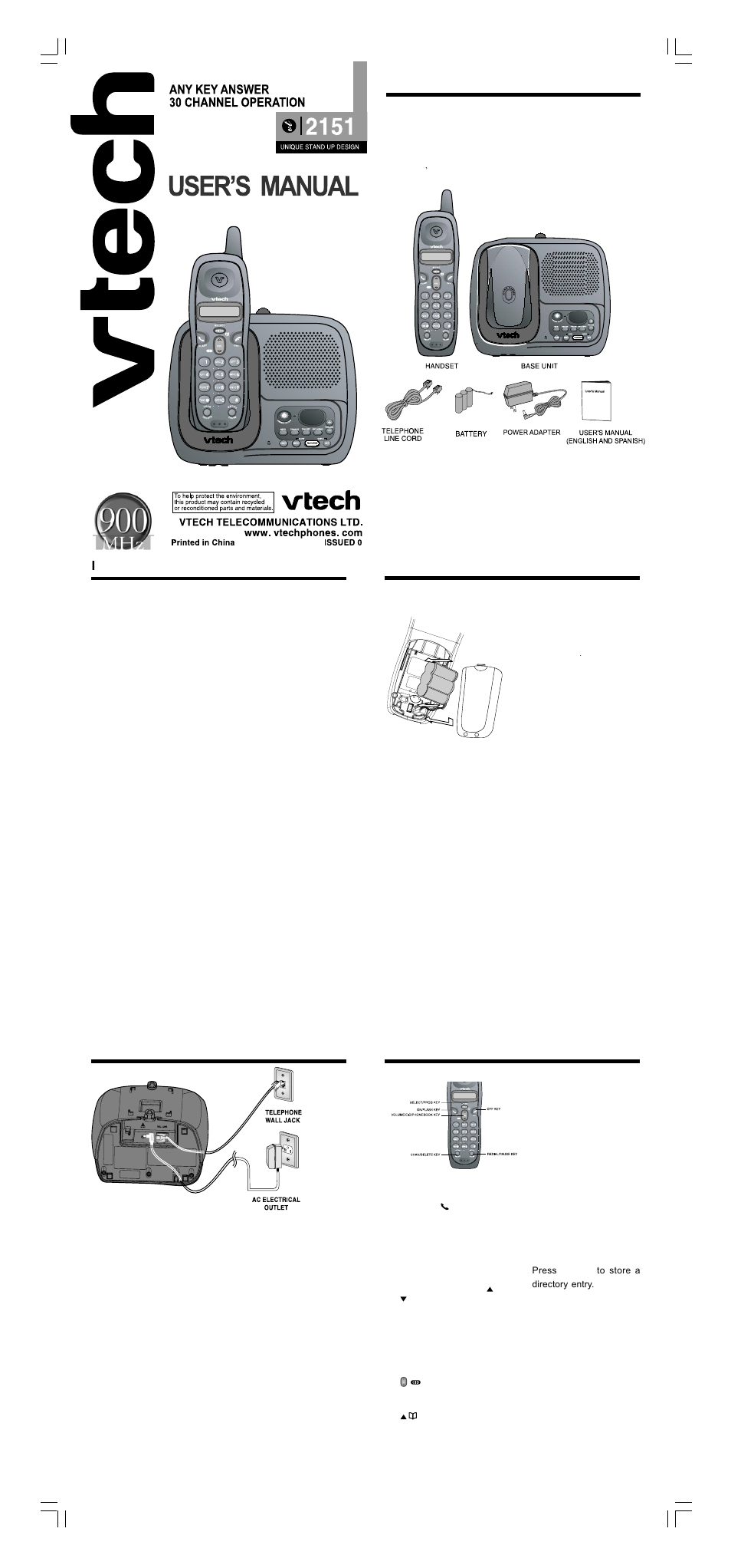 VTech 2151 User Manual | 6 pages