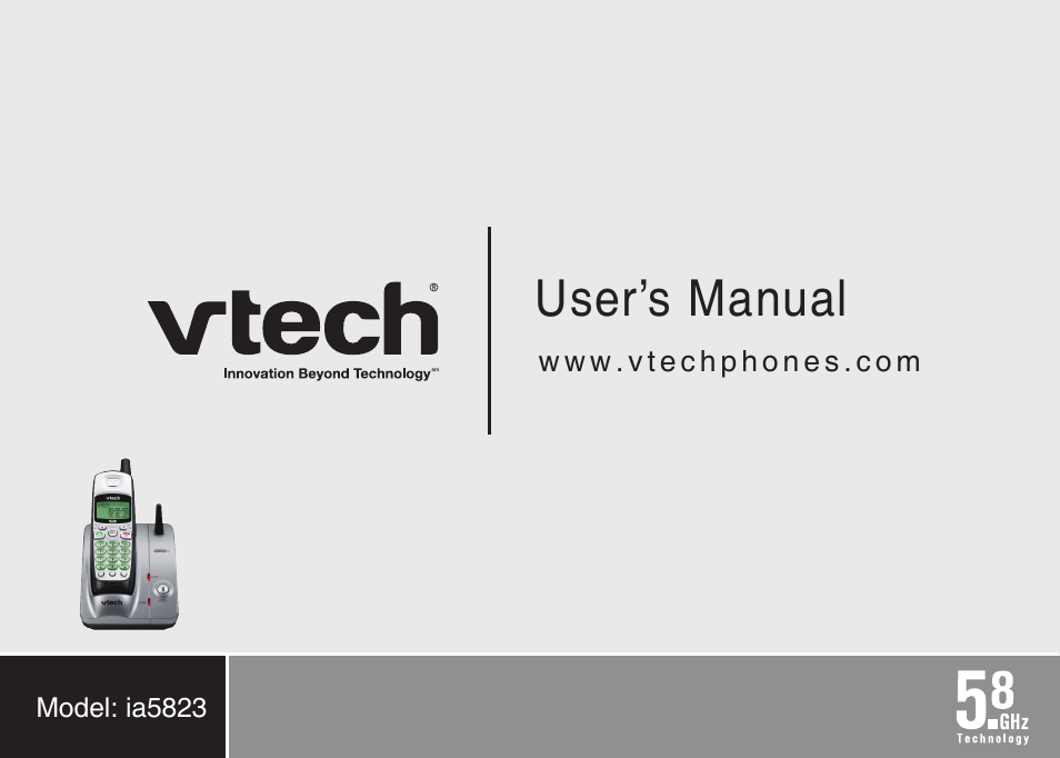 VTech IA5823 User Manual | 44 pages