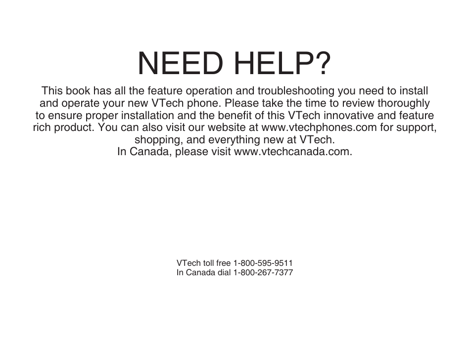 Need help | VTech IA5823 User Manual | Page 4 / 44