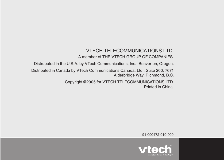 VTech IA5823 User Manual | Page 44 / 44