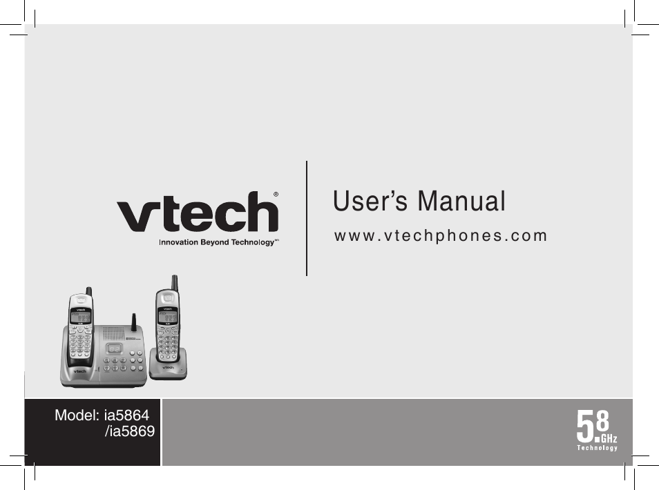 VTech IA5869 User Manual | 1 page