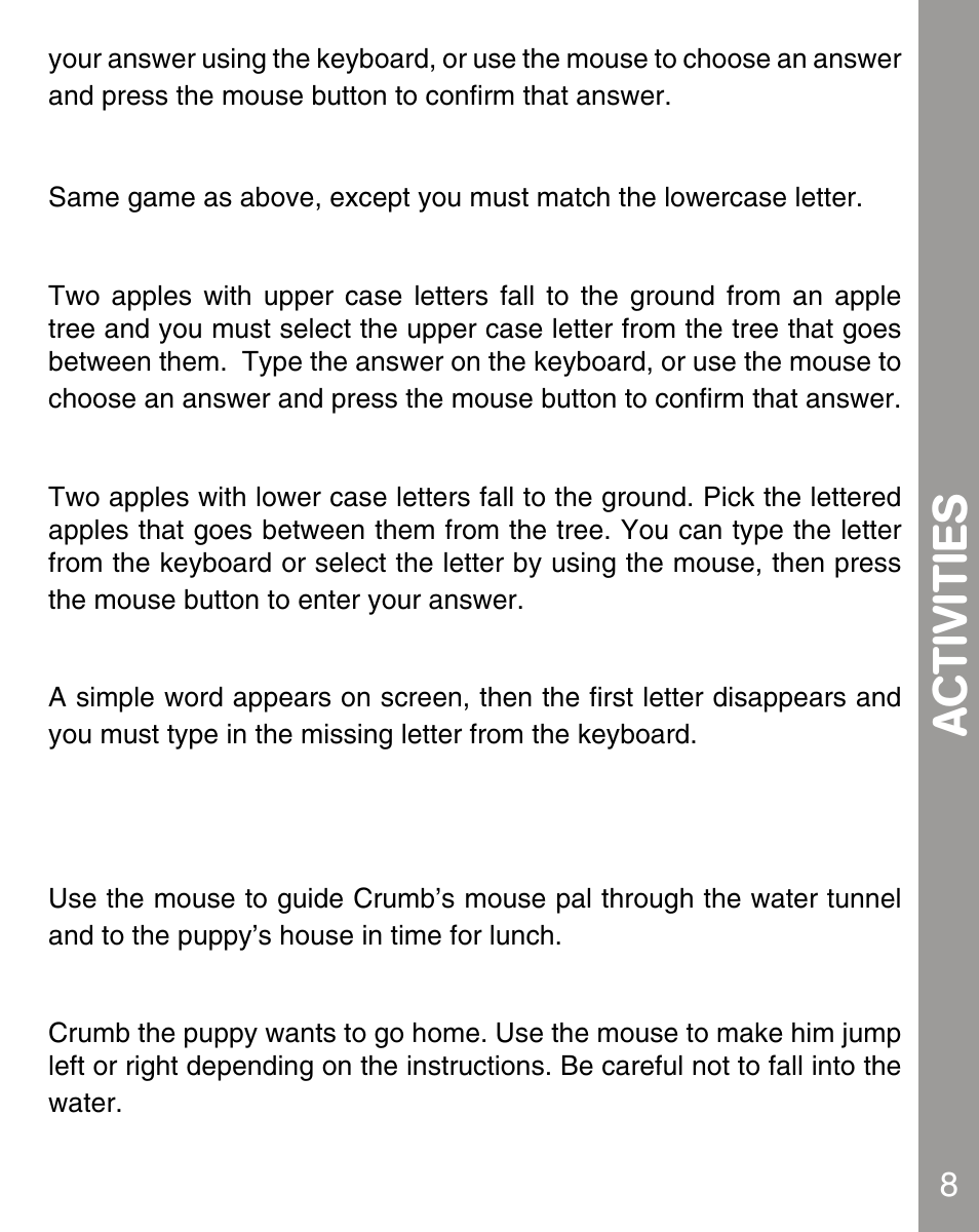 Activities, Games & music | VTech 80-067848 User Manual | Page 10 / 14