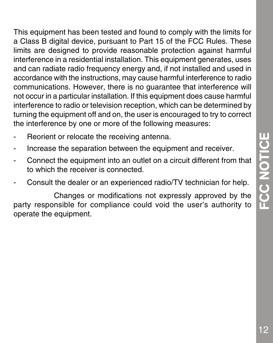 Fcc notice | VTech 80-067848 User Manual | Page 14 / 14