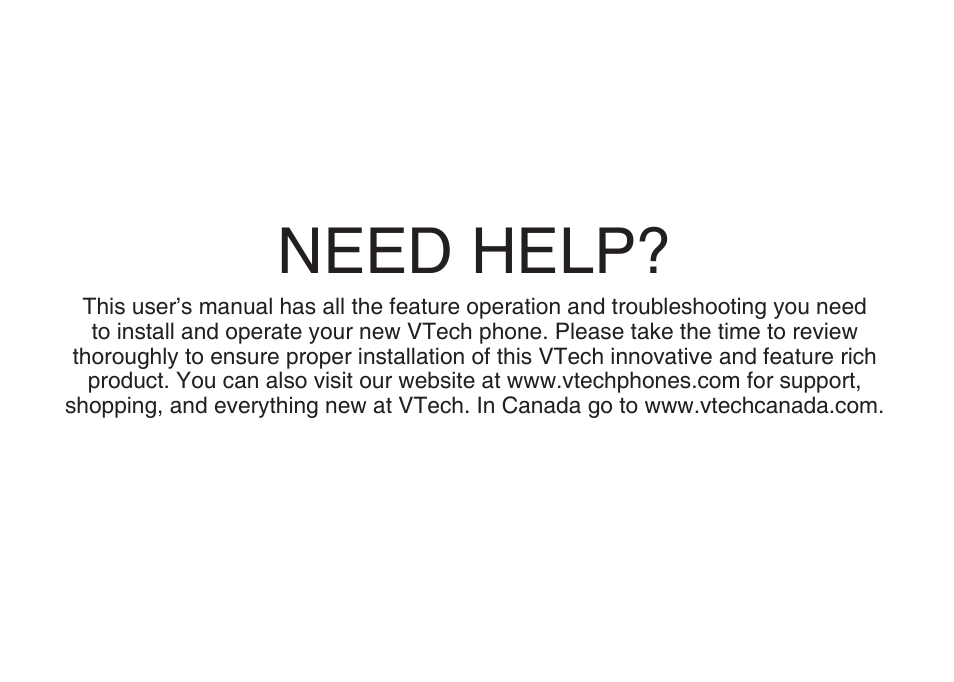 Need help | VTech Amplified Phone User Manual | Page 3 / 58