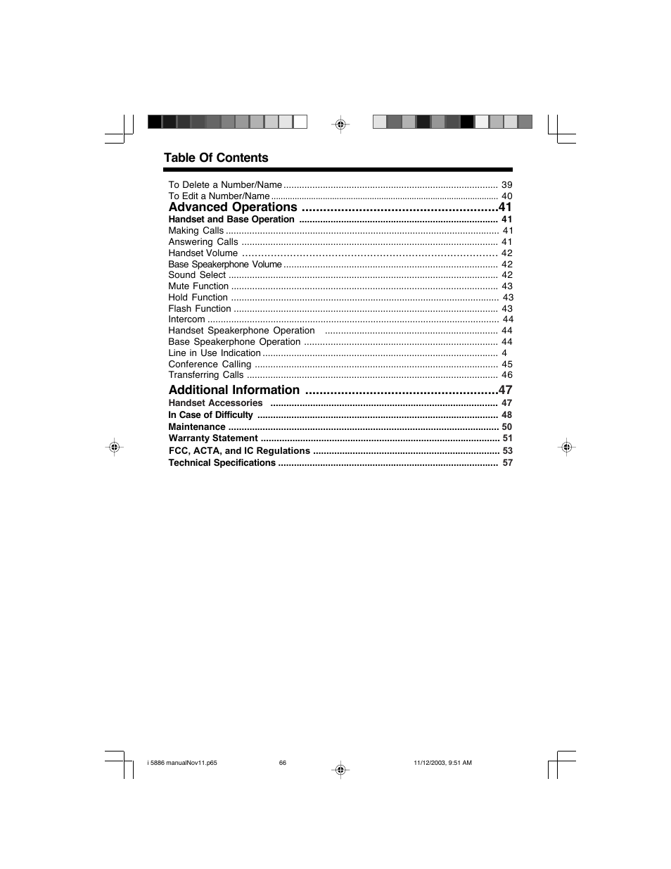 VTech i 5836 User Manual | Page 2 / 60