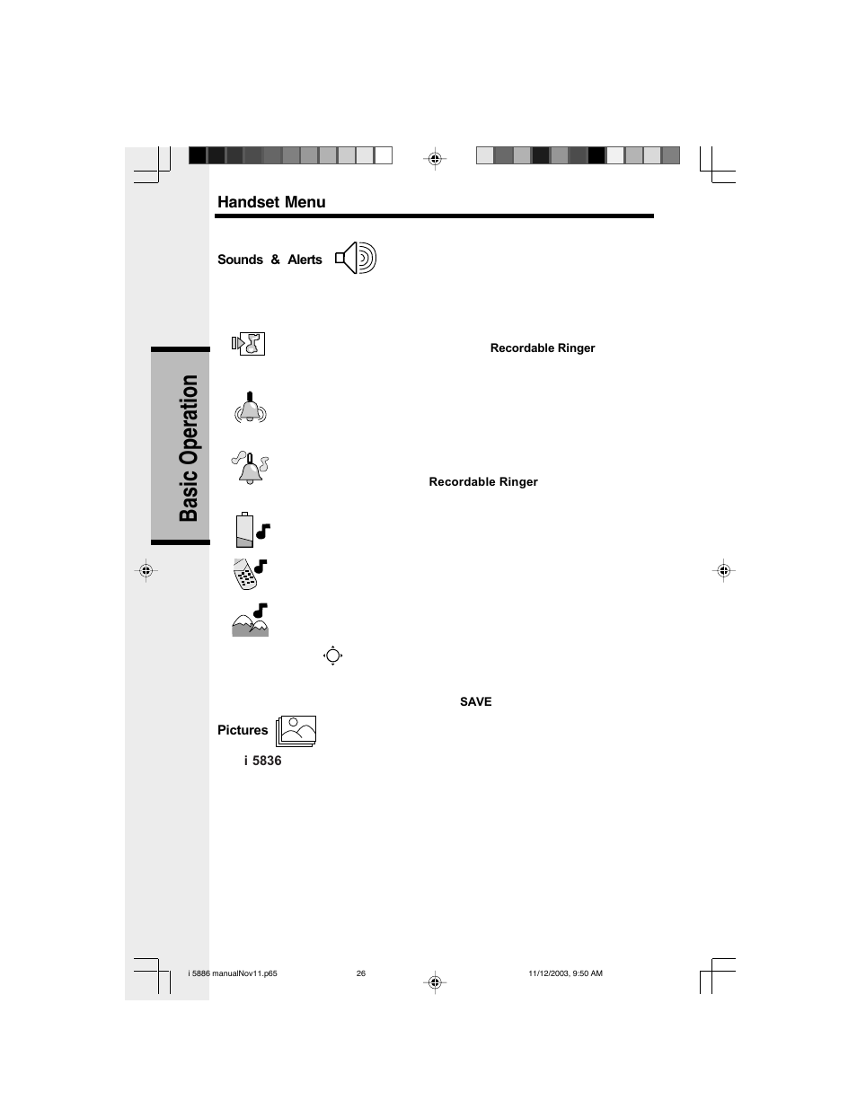 Basic operation | VTech i 5836 User Manual | Page 28 / 60