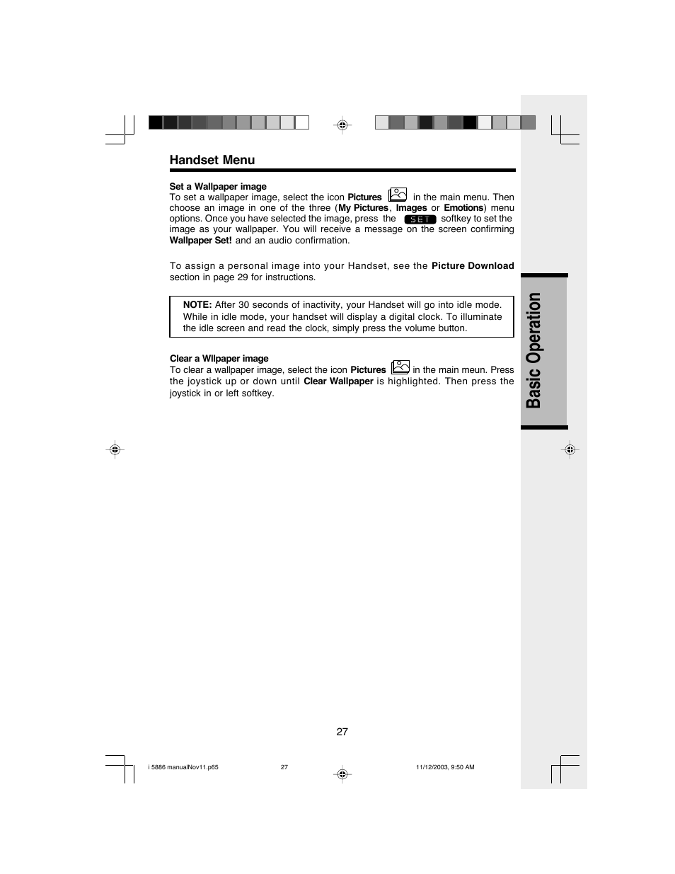 Basic operation | VTech i 5836 User Manual | Page 29 / 60