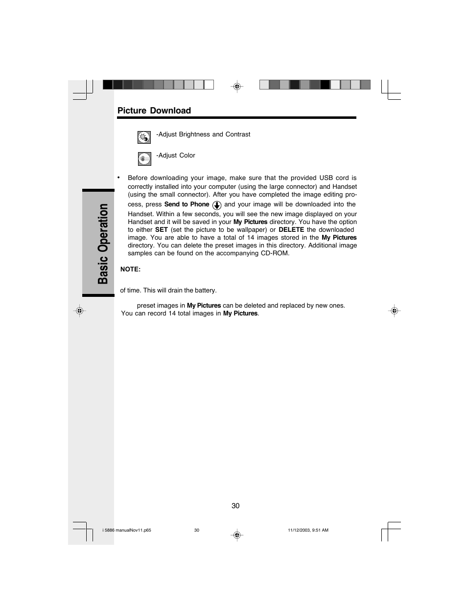 Basic o peration | VTech i 5836 User Manual | Page 32 / 60