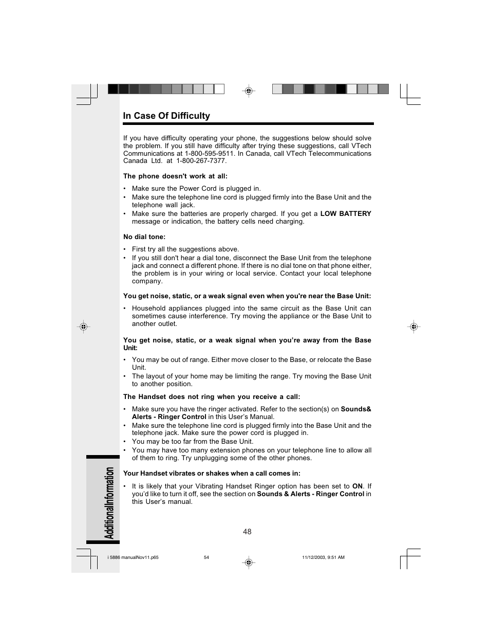 Additionalinformation | VTech i 5836 User Manual | Page 50 / 60