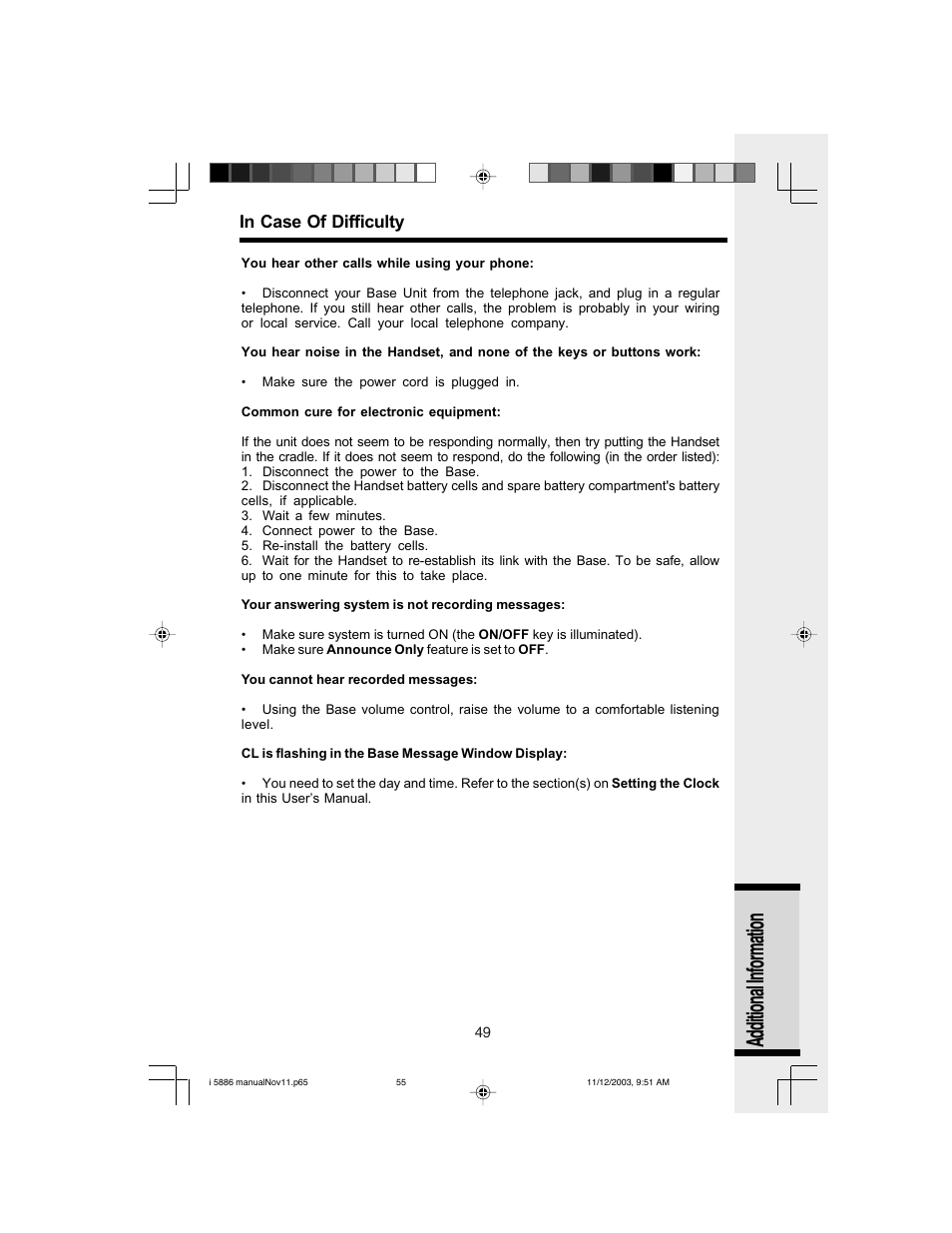 Additional information | VTech i 5836 User Manual | Page 51 / 60