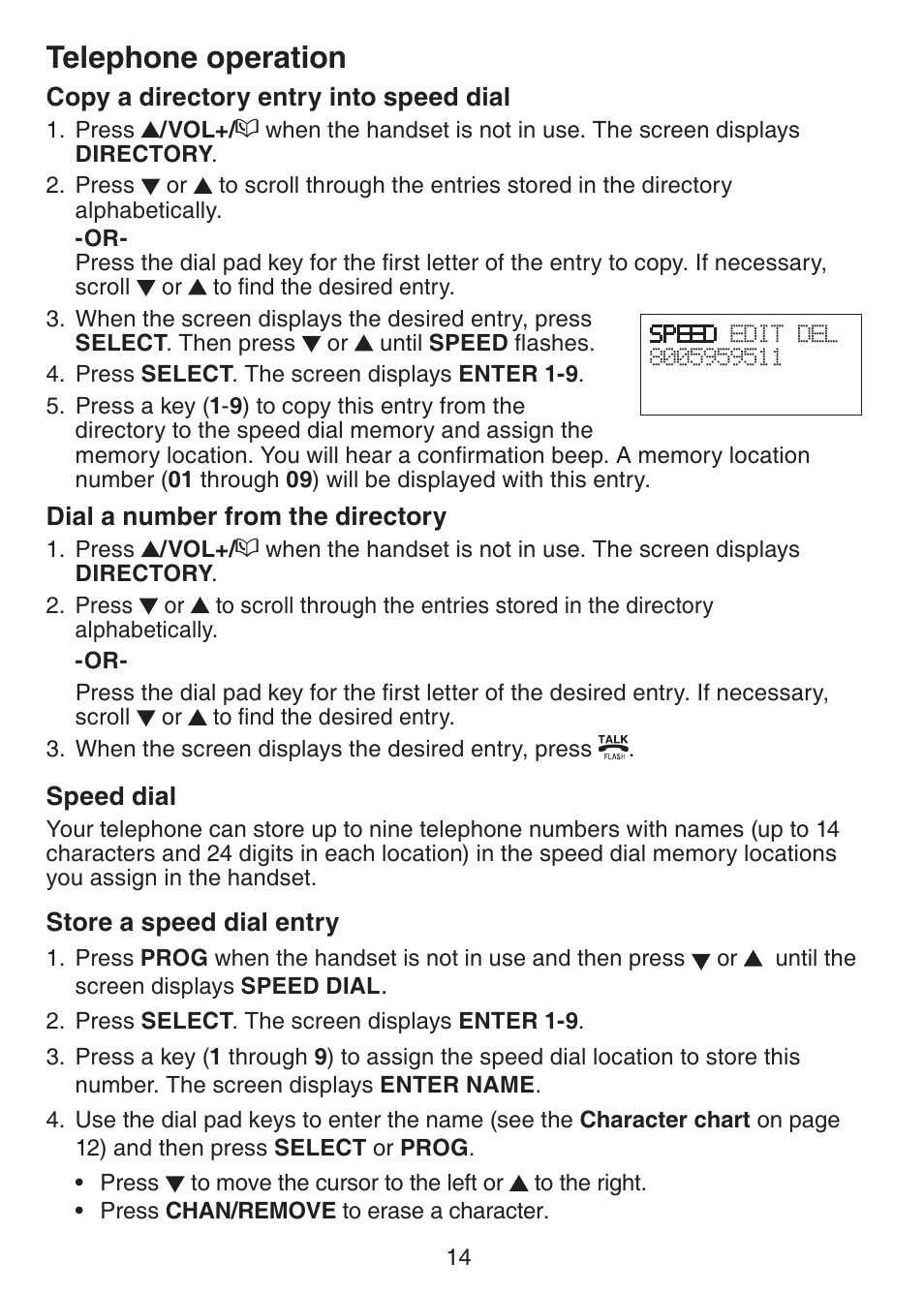 Telephone operation | VTech CS5113 User Manual | Page 16 / 39