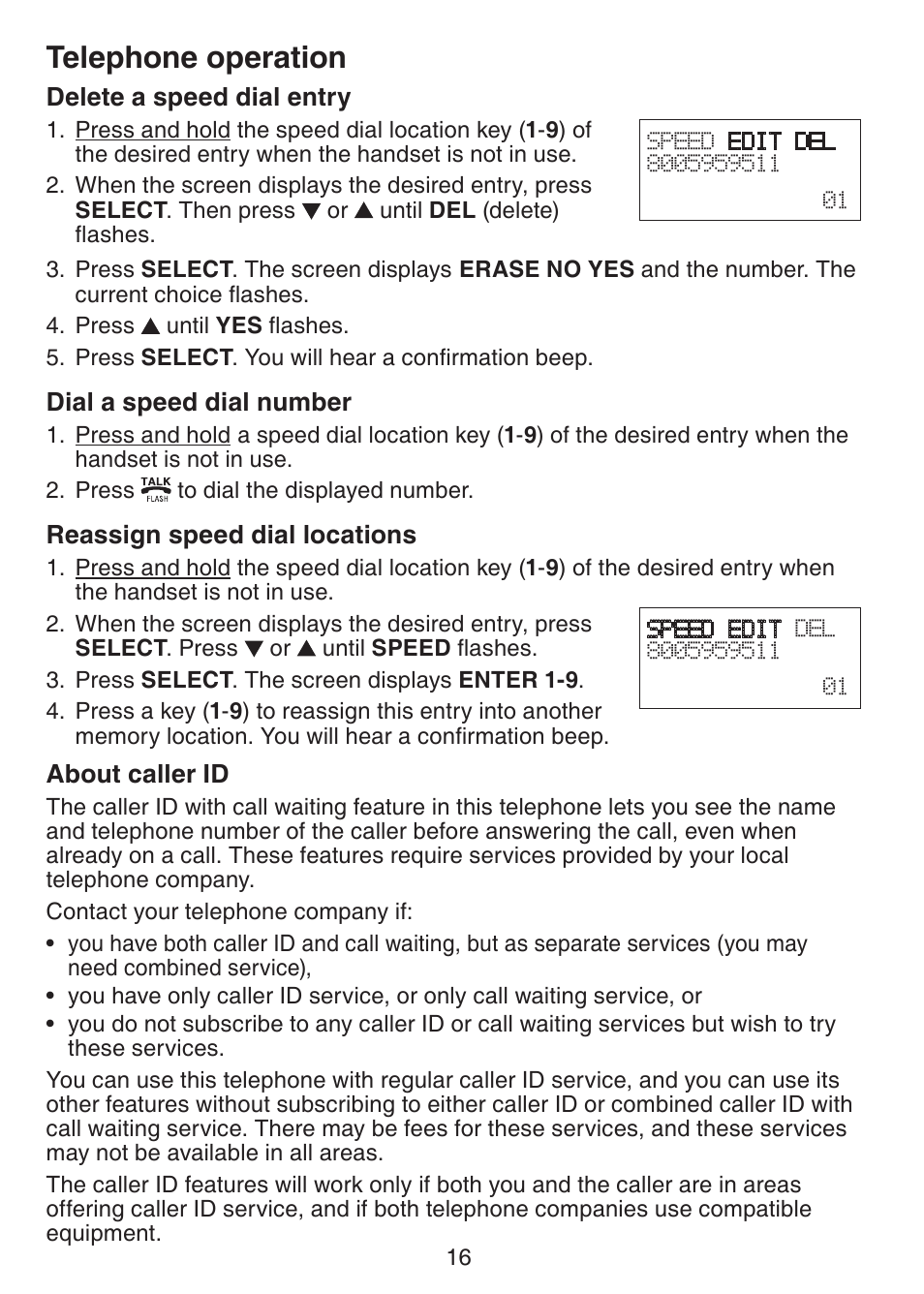 Telephone operation | VTech CS5113 User Manual | Page 18 / 39