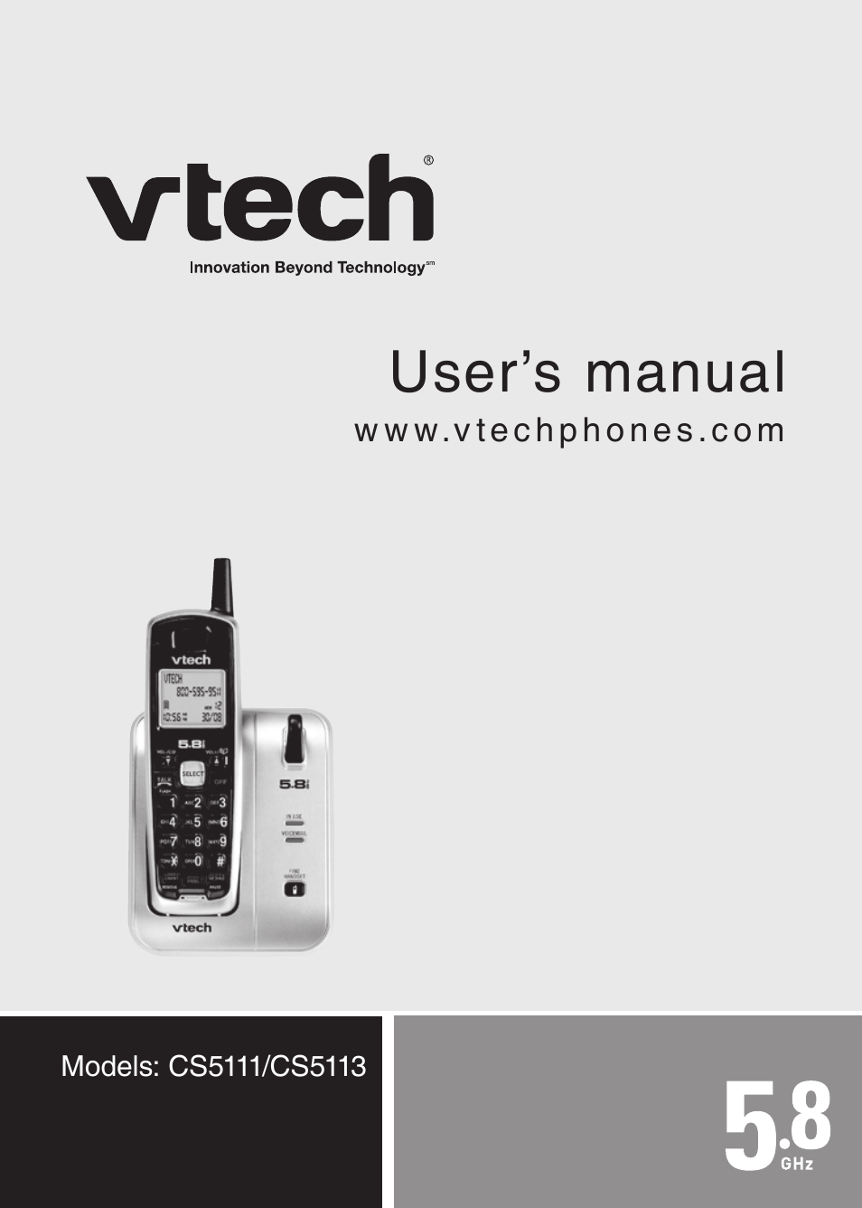 User’s manual | VTech CS5113 User Manual | Page 39 / 39