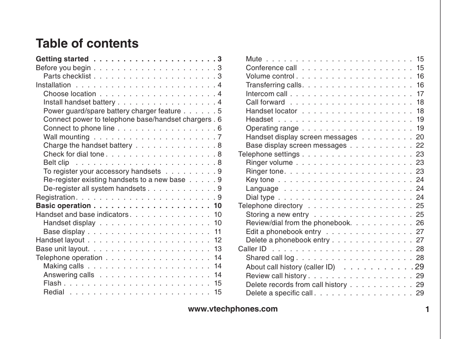 VTech VT5875 User Manual | Page 2 / 54