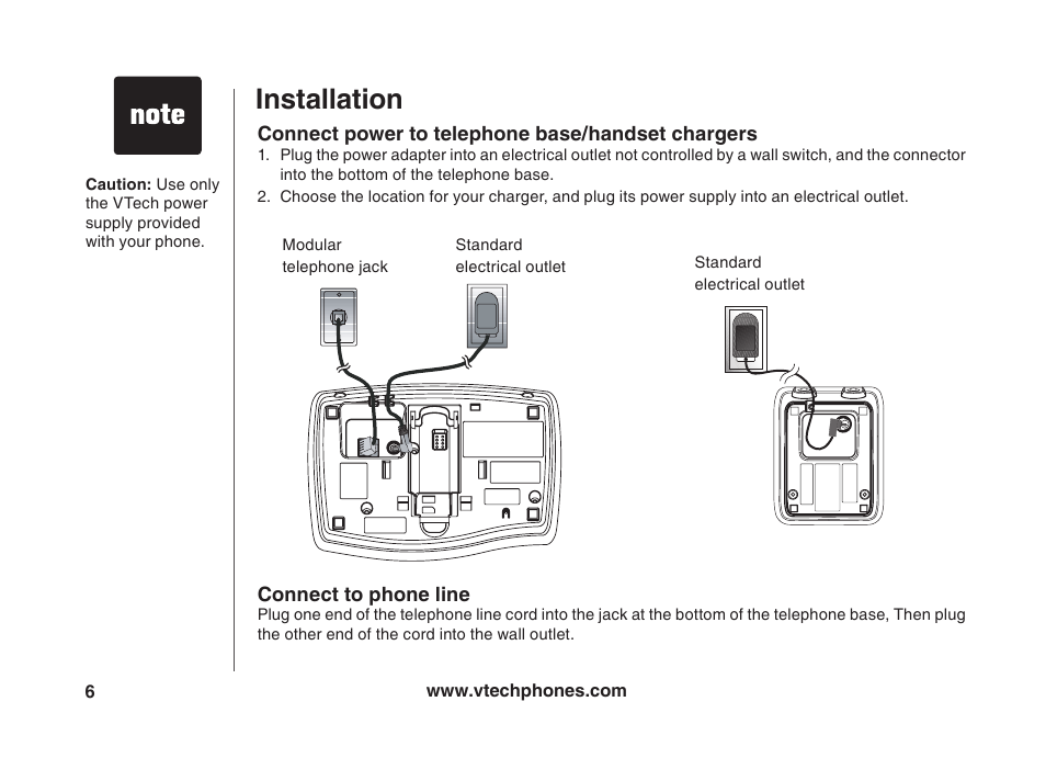 Installation | VTech VT5875 User Manual | Page 7 / 54