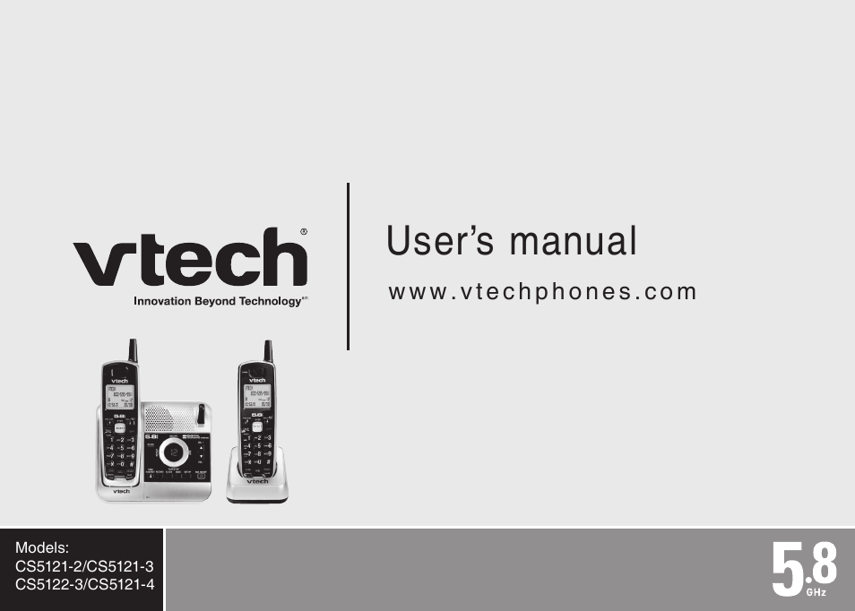 User’s manual | VTech CS5121-3 User Manual | Page 70 / 70