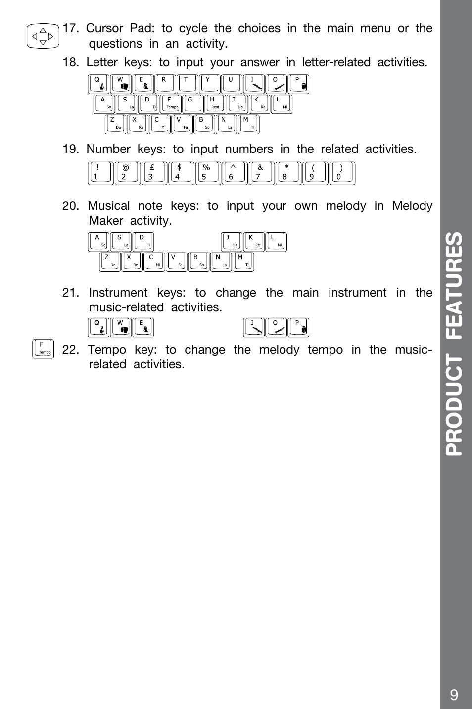 Product features | VTech CHALLENGER 91-002136-014-000 User Manual | Page 9 / 20