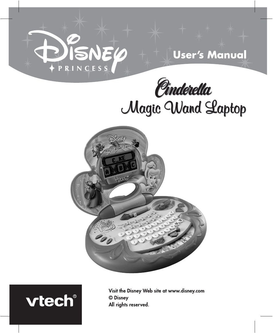 VTech Cinderella Magic Wand Laptop User Manual | 12 pages