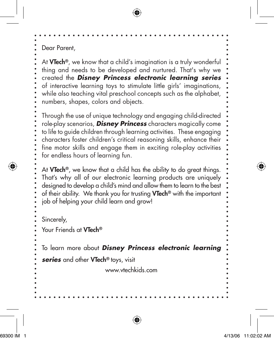 VTech Cinderella Magic Wand Laptop User Manual | Page 2 / 12