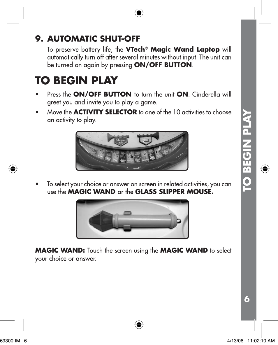 VTech Cinderella Magic Wand Laptop User Manual | Page 7 / 12