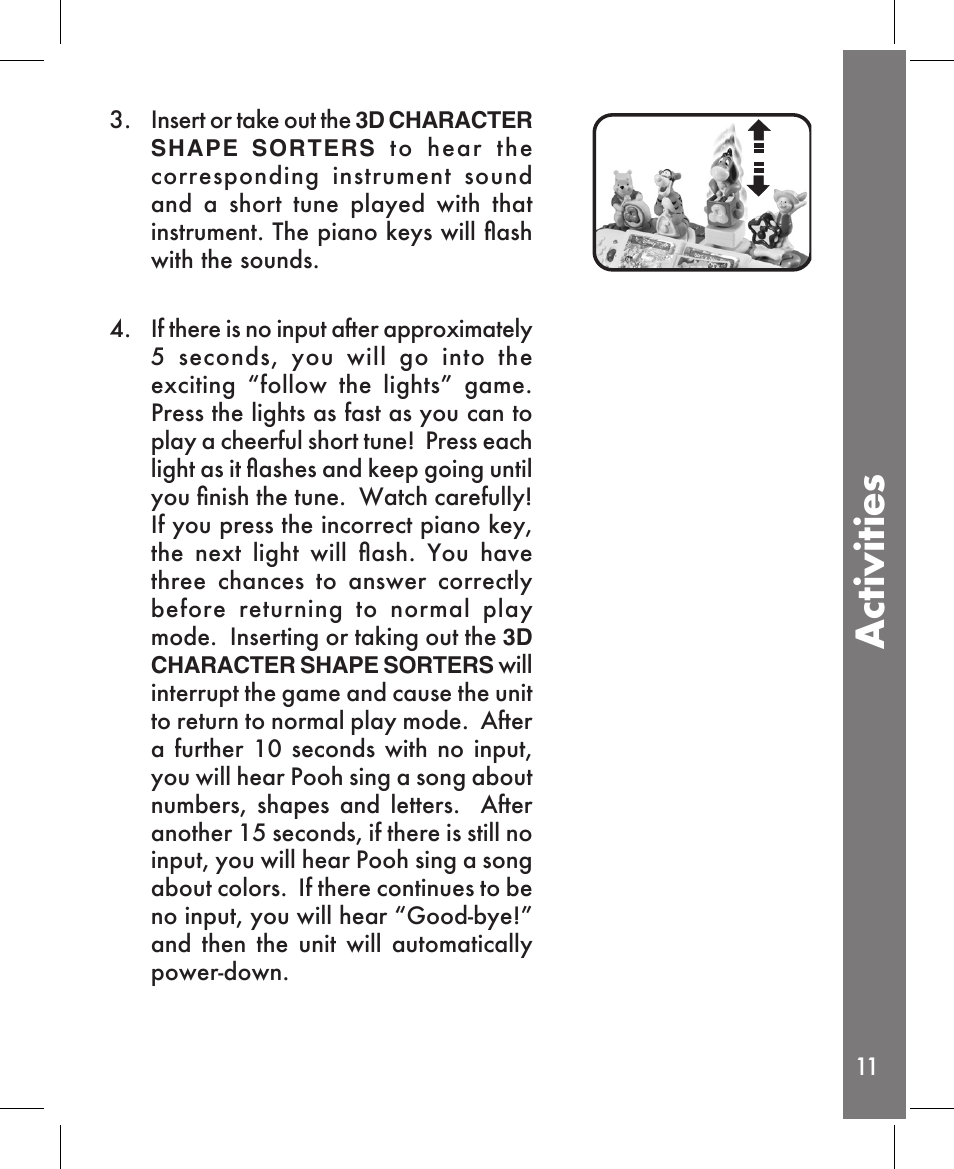Activities | VTech Sing Piano User Manual | Page 12 / 15